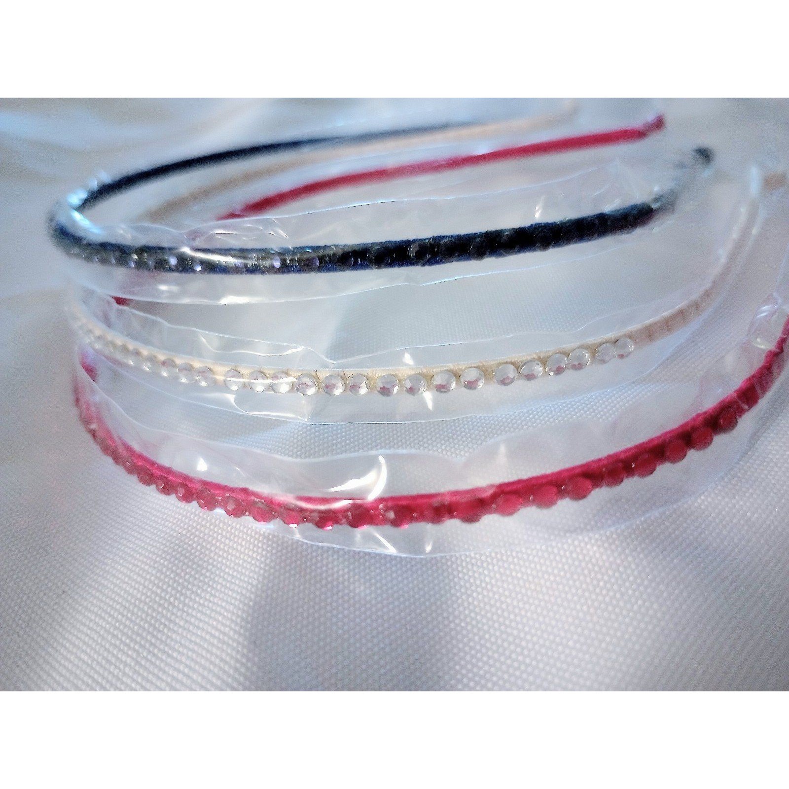 Nwot 3pc Red White Blue Rhinestone Patriotic Headband Set